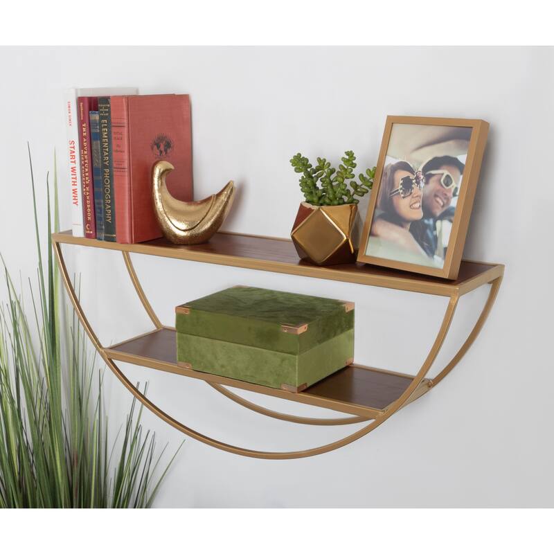 Kate and Laurel Tancill Half Circle Wall Shelf - 26x11
