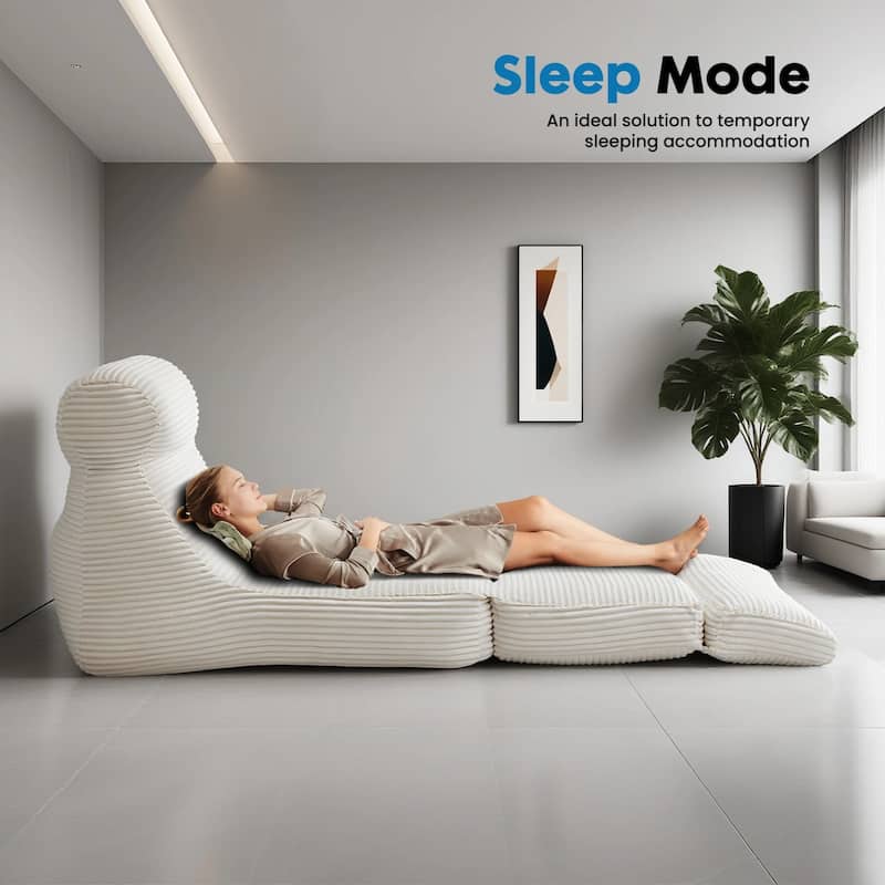 Folding Sofa Bed, Convertible Sleeper Chair, Foldable Mattress, Portable Fold Out Chair Bed Comfy Floor Sofa Lounge