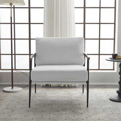 Modern Chic Accent Chair with Metal Frame