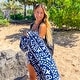preview thumbnail 3 of 12, Delilah Home Organic Cotton Sunset Beach Towel 36 Inch by 70 Inch