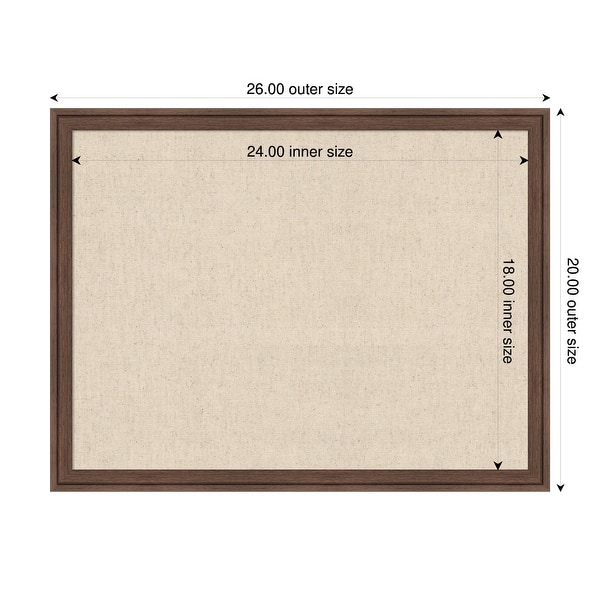 dimension image slide 84 of 91, Amanti Art Framed Fabric Pinboard Natural Linen Printed Bulletin Board