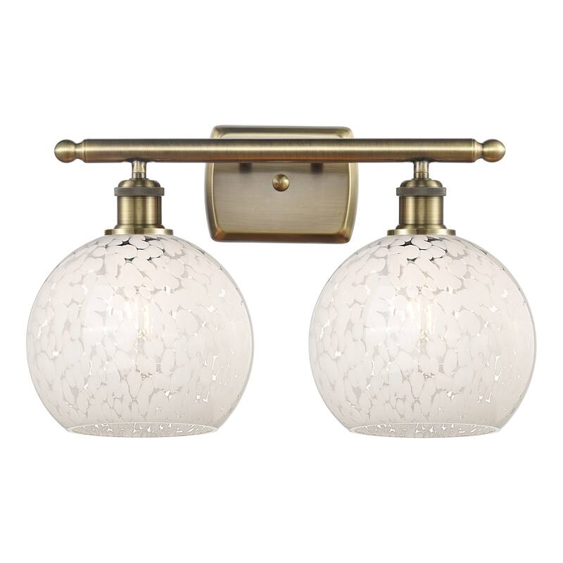 Innovations Lighting 516-2W-9-16 White Mouchette Vanity White