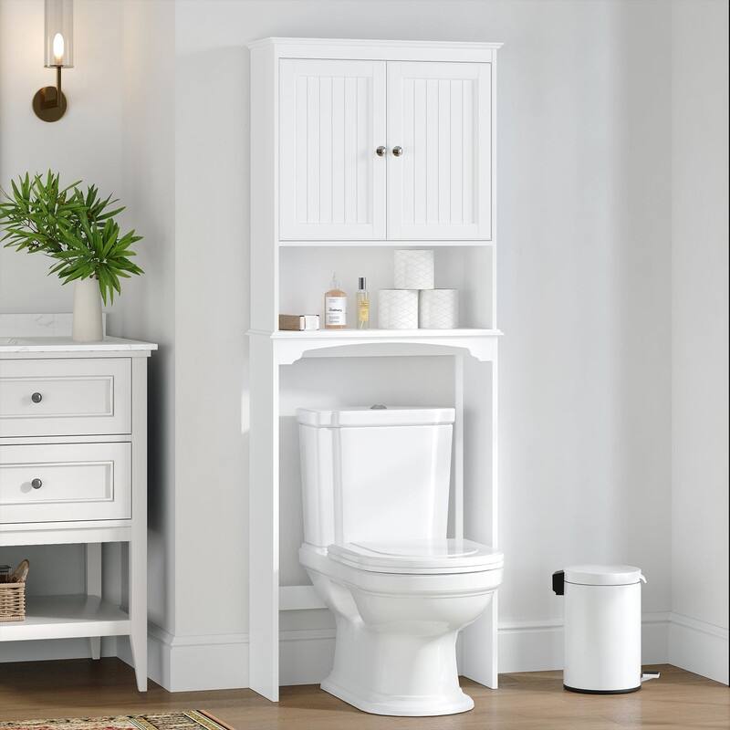 Over The Toilet Storage Cabinet - 9"D x 24.8"W x 66"H