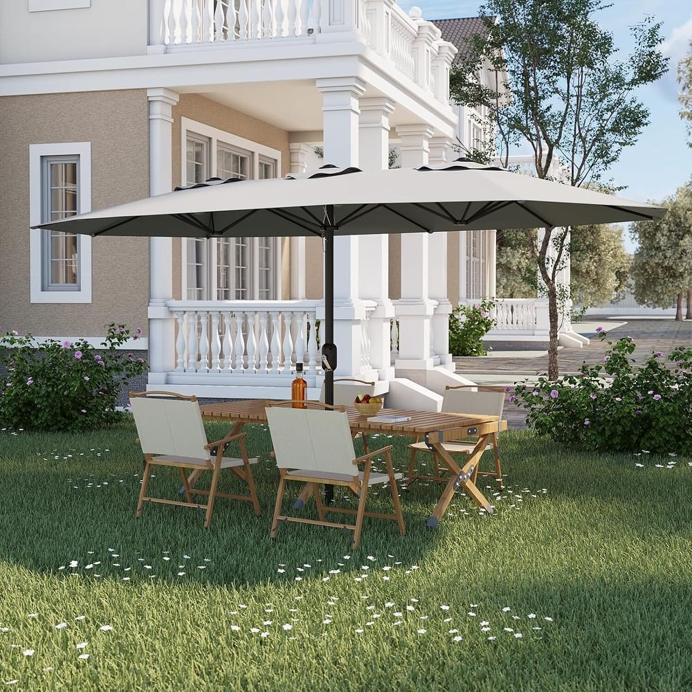 13FT Double-Sided Patio Umbrella for Deck, Pool, Garden, Backyard