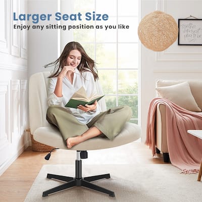 Armless Ergonomic Swivel Seat with Wide U-Shaped Backrest