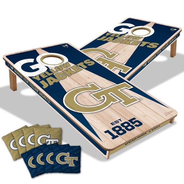 slide 2 of 5, Georgia Tech Yellow Jackets NCAA 2x4 Cornhole Board Set Include Carrying Case