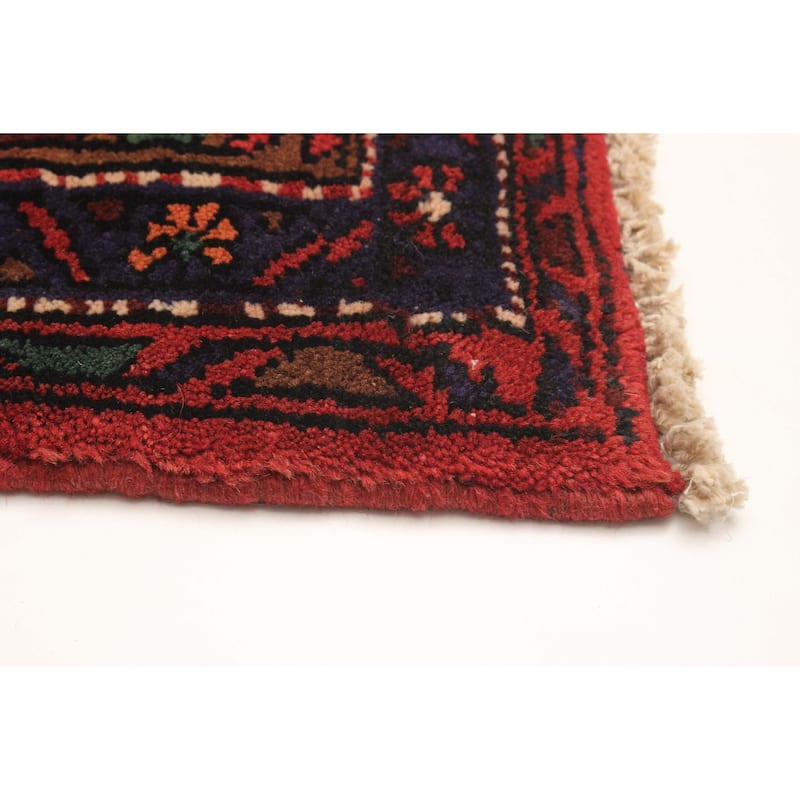 ECARPETGALLERY Hand-knotted Andelz Red Wool Rug - 4'4 x 7'0