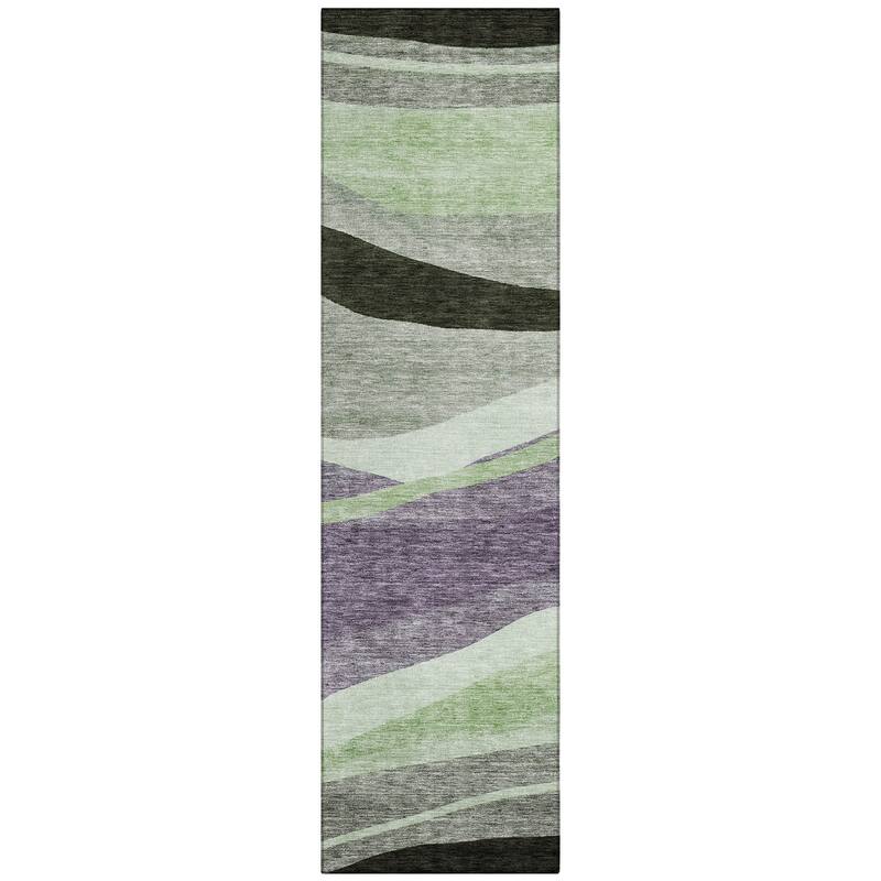 Machine Washable Indoor/ Outdoor Contemporary Deco Chantille Rug
