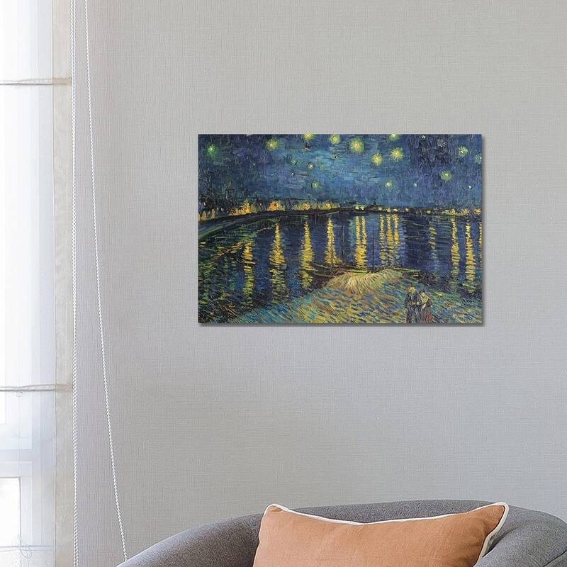 iCanvas "Starry Night Over The Rhone, 1888" by Vincent van Gogh Canvas Print - 18x26x1.5
