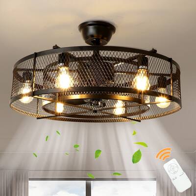 Depuley Remote Control Ceiling Fan with Light Farmhouse Industrial Fan
