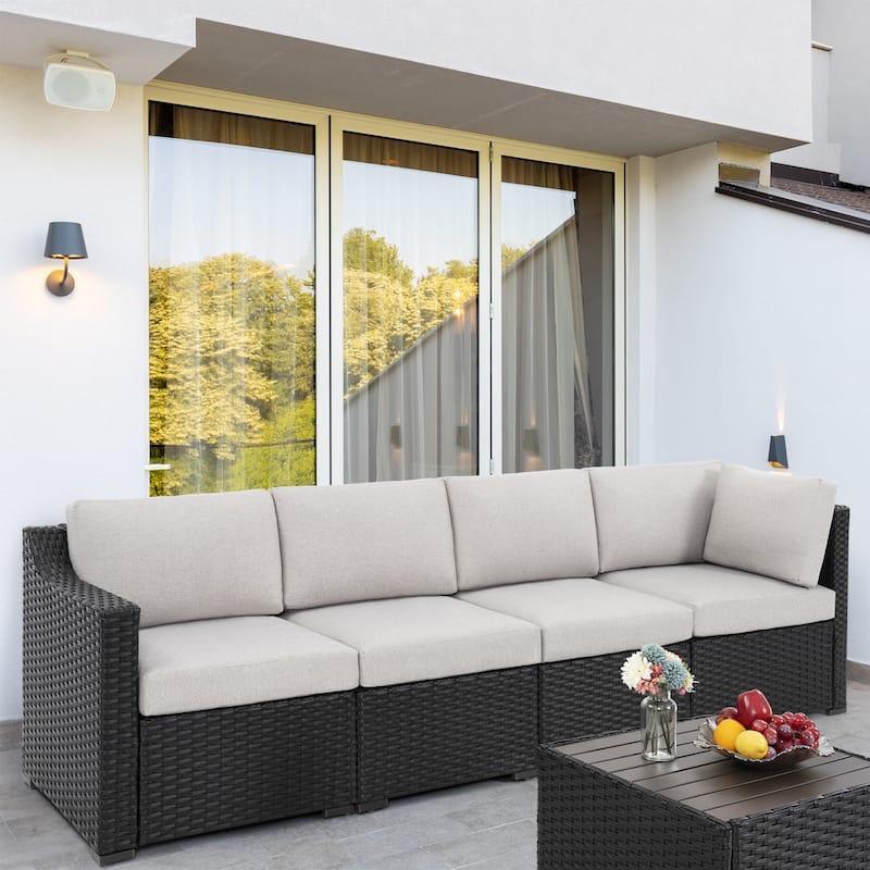 5 Piece Patio Sectional Conversation Set