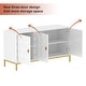 preview thumbnail 36 of 51, Clihome 3 Door Glossy Media Storage Sideboard Accent Cabinet