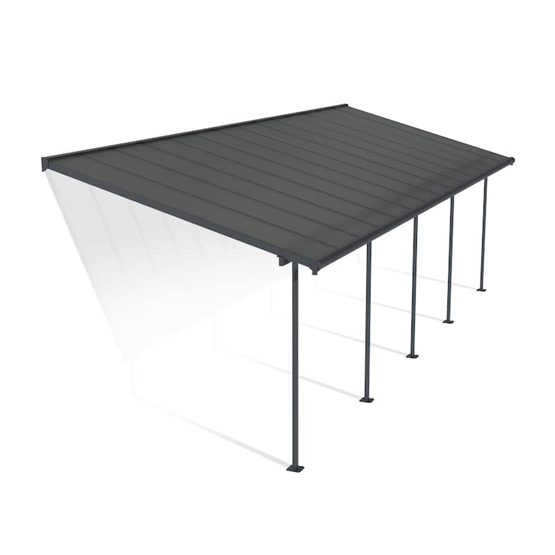 Sierra 10 ft. Gray/Gray Aluminum Patio Cover