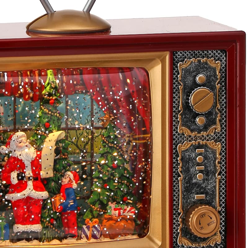 8"Led Santa Tv Water Globe