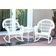preview thumbnail 9 of 7, Santa Maria White Rocker Wicker Chair and End Table Set