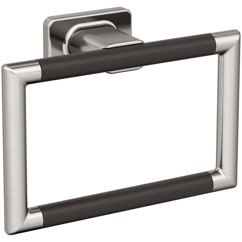 Amerock Esquire 5-1/4" Wall Mounted Towel Ring - Brushed Nickel / Oil Rubbed Bronze