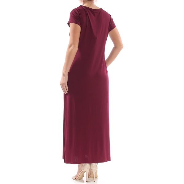 womens burgundy maxi dress