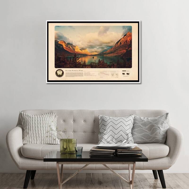 iCanvas "Glacier National Park" by 2046 Design Framed Canvas Print