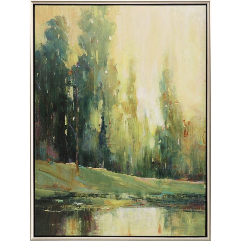 Fishing Spot II - Giclee on Canvas - 52 X 38 X 3 - Plastic - Silver