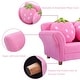 preview thumbnail 3 of 4, Kids Sofa Children Couch Armrest Chair with Strawberry Pillows