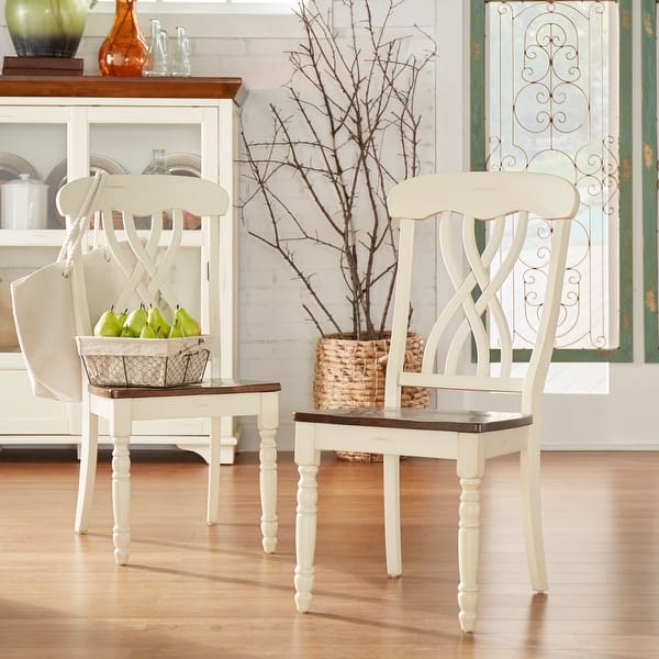 slide 2 of 35, Mackenzie Country Style Two-tone Dining Chairs (Set of 2) by iNSPIRE Q Classic