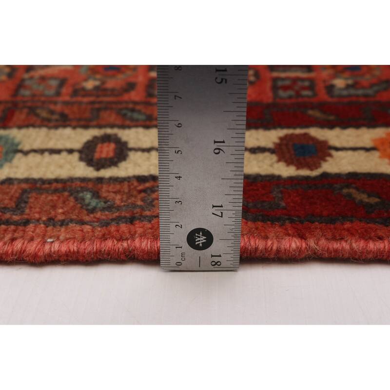 ECARPETGALLERY Hand-knotted Andelz Red Wool Rug - 2'4 x 9'9