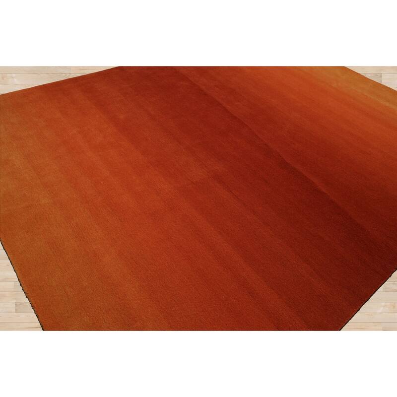 Multi Color Coral Ombre Designer Wool Rug for Modern Interiors