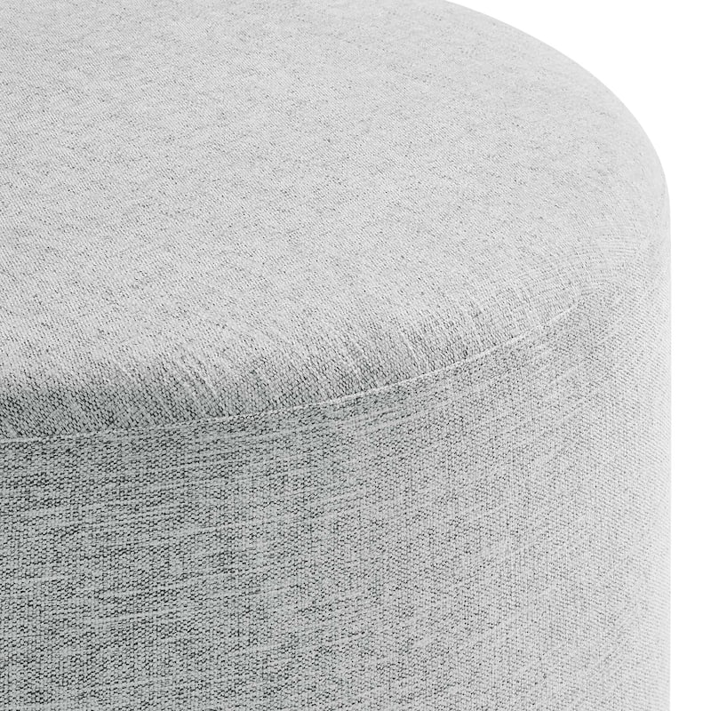 Callum 16"/23"/29"/38" Round Woven Heathered Fabric Upholstered Ottoman
