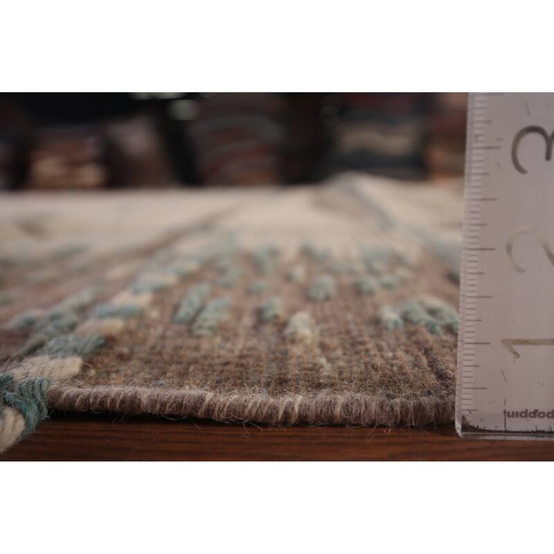 Ivory Moroccan Oriental Large Area Rug Handmade Bedroom Wool Carpet - 12'1"x 15'5"