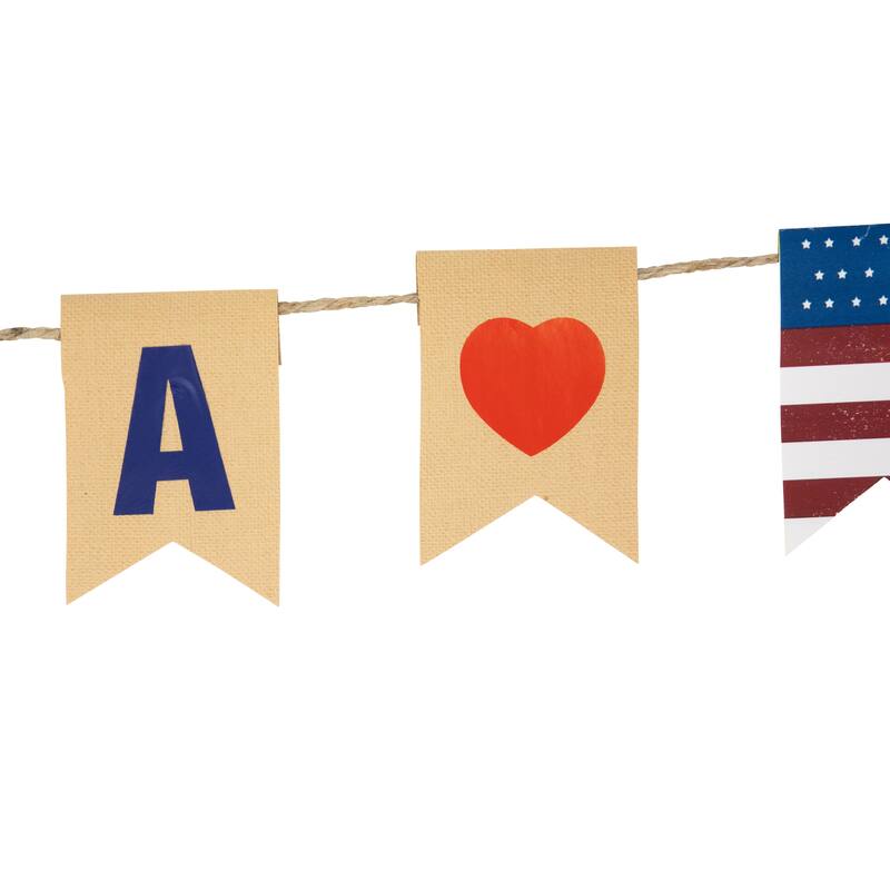 USA Summer Fun Welcome Patriotic Hanging Wall Decoration - 30.5"