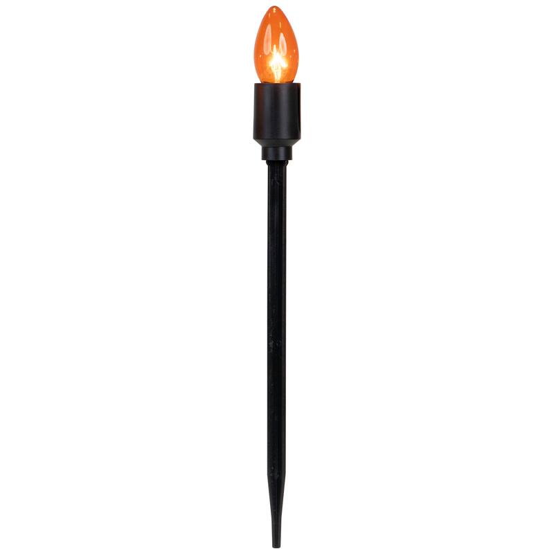 C9 Halloween Pathway Markers - Orange - 8.75' Black Wire - Set of 10