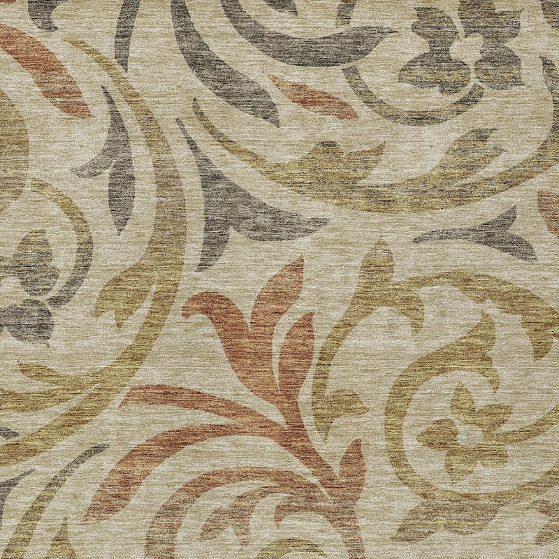 HomeRoots Floral Transitional Rectangle Outdoor Rug
