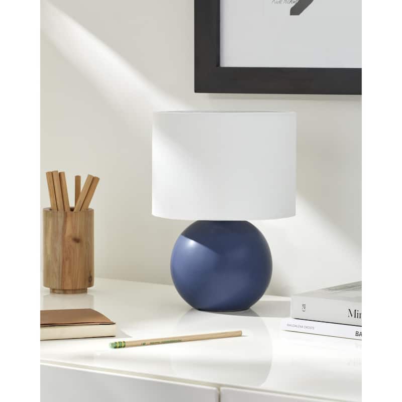 Livabliss Elio Traditional Accent Table Lamp - Navy