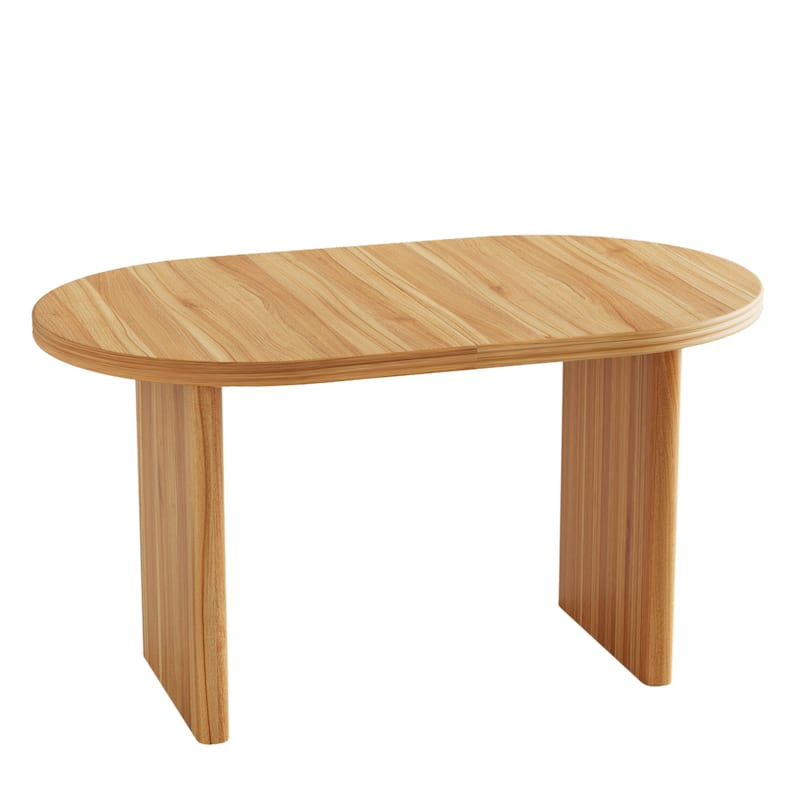 55.12" to 78.26" Modern Extendable Dining Table: Mid-Century Removable Leaf Design for Dining Room & Kitchen