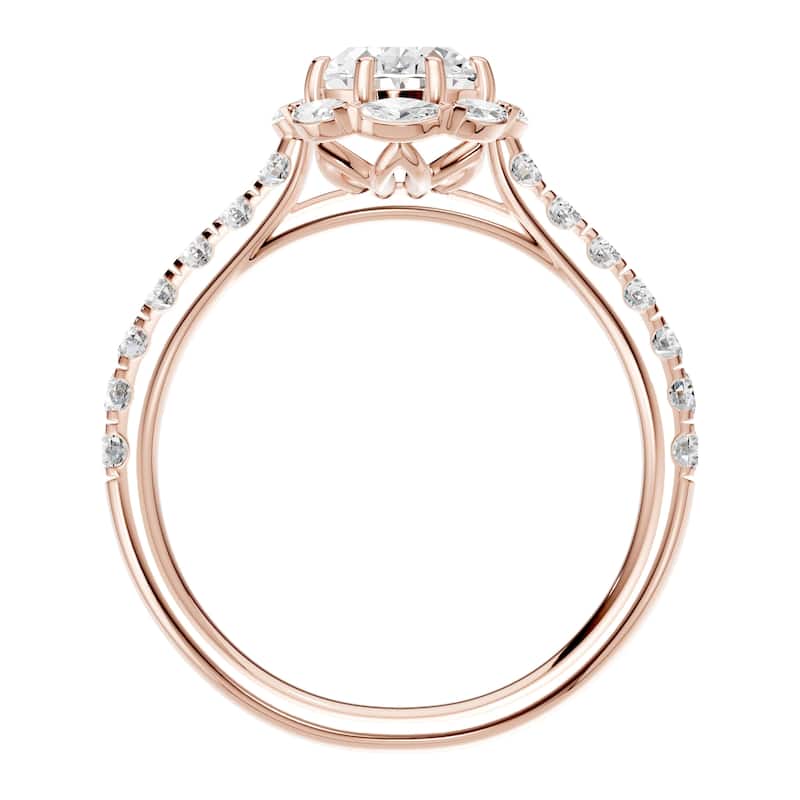 AEON Nova Dazzle Oval 1.50ct Lab Grown Diamond Halo Ring