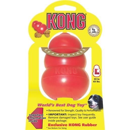 Red kong dog toys