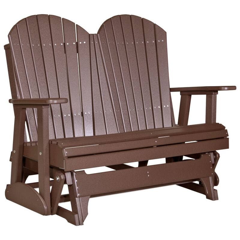 Poly Lumber Adirondack Glider - 4' - Chestnut Brown
