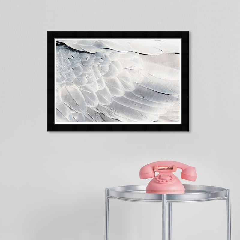 Wynwood Studio Prints Animals Dove Back White and Modern & Contemporary Wall Art Canvas Print - Black