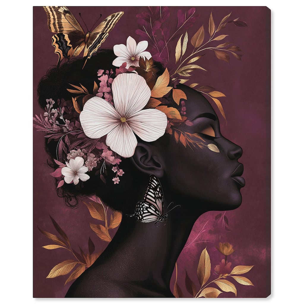 She Blooms in Darkness I Canvas by Art Remedy, Gallery Wrapped
