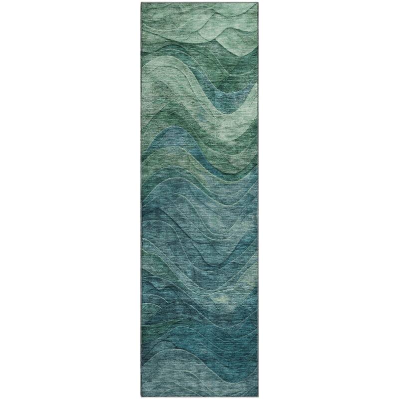 Premium Washable Super Soft Modern Waves Mayfield Rug
