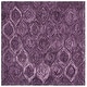 preview thumbnail 9 of 32, SAFAVIEH Handmade Ikat Madyson Wool Rug 6' Square - Purple - Square