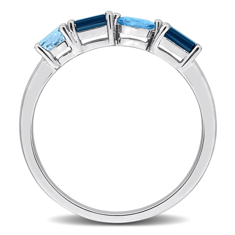 Miadora Multi-Gem Four Stone Ring Sterling Silver