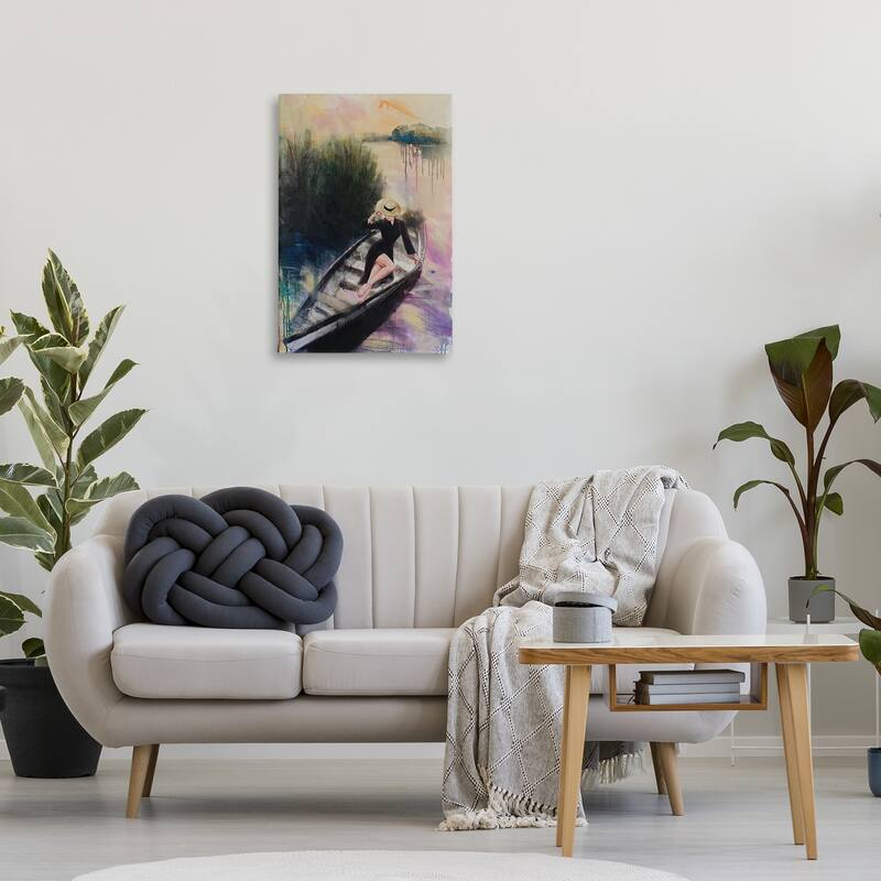Stupell Fashion Diva on River Boat Canvas Wall Art Design By Lucille Lee