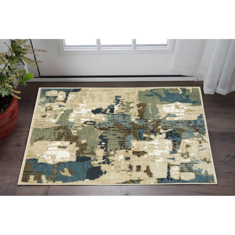 HomeRootsAbstract Modern Rectangle Area Rug - 60.24' X '39.37' X '0.39