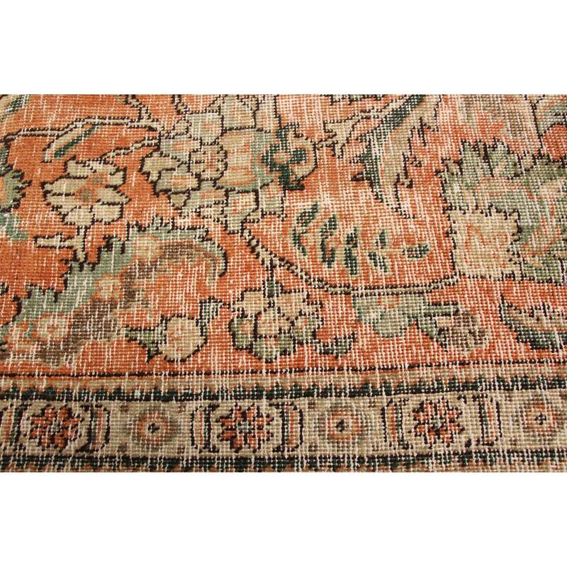 ECARPETGALLERY Hand-knotted Antalya Vintage Copper Wool Rug - 7'7 x 11'2