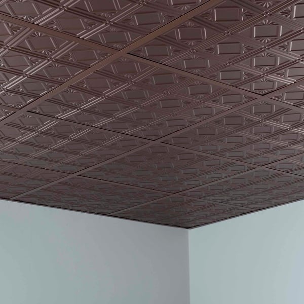 Shop Acp L55 Fasade 24 X 24 Vinyl Lay In Ceiling Tile Sold By