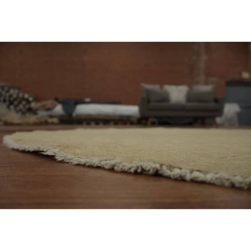 Hand Knotted Oriental 100% Wool Carpet Traditional Floral Green Peshawar Area Rug - 4' 10'' X 4' 11''