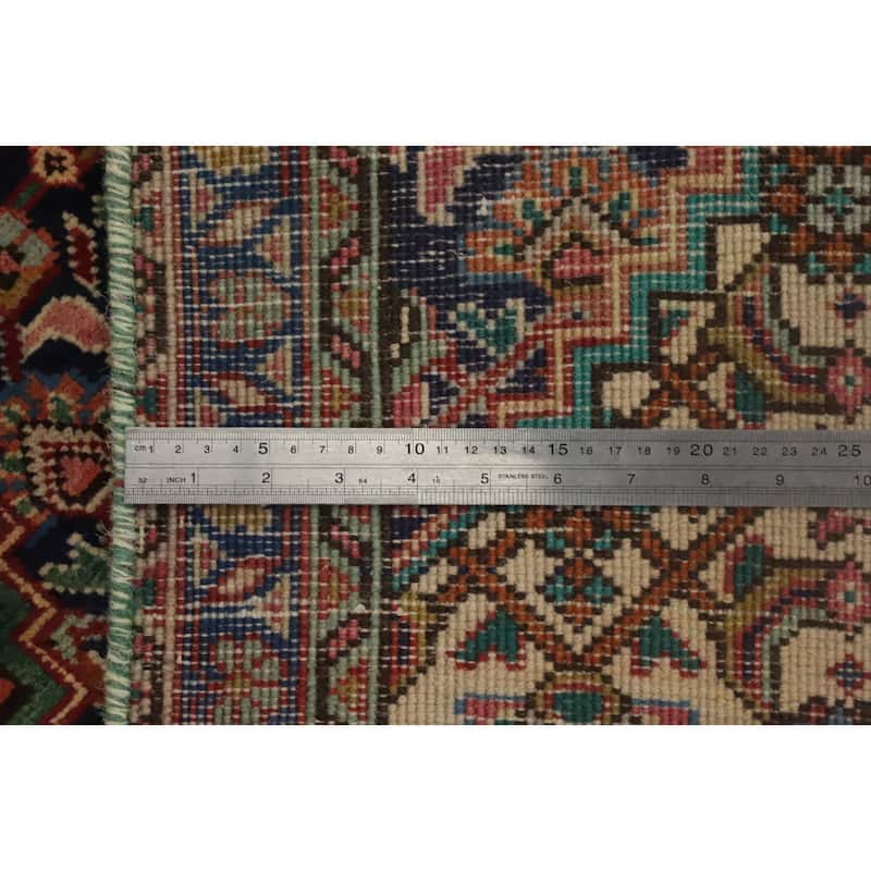 Hand Knotted Oriental 100% Wool Carpet Traditional Medallion Oranges & Rust Tabriz Area Rug - 5' 10'' X 3' 3''