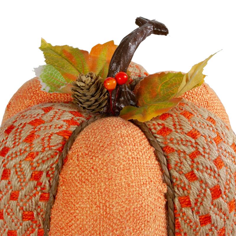 Autumn Harvest Tall Textured Thanksgiving Pumpkin - 10.5" - Orange