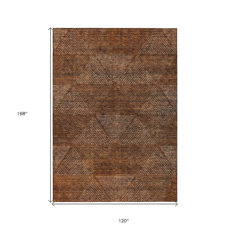 HomeRoots Geometric Transitional Rectangle Outdoor Rug
